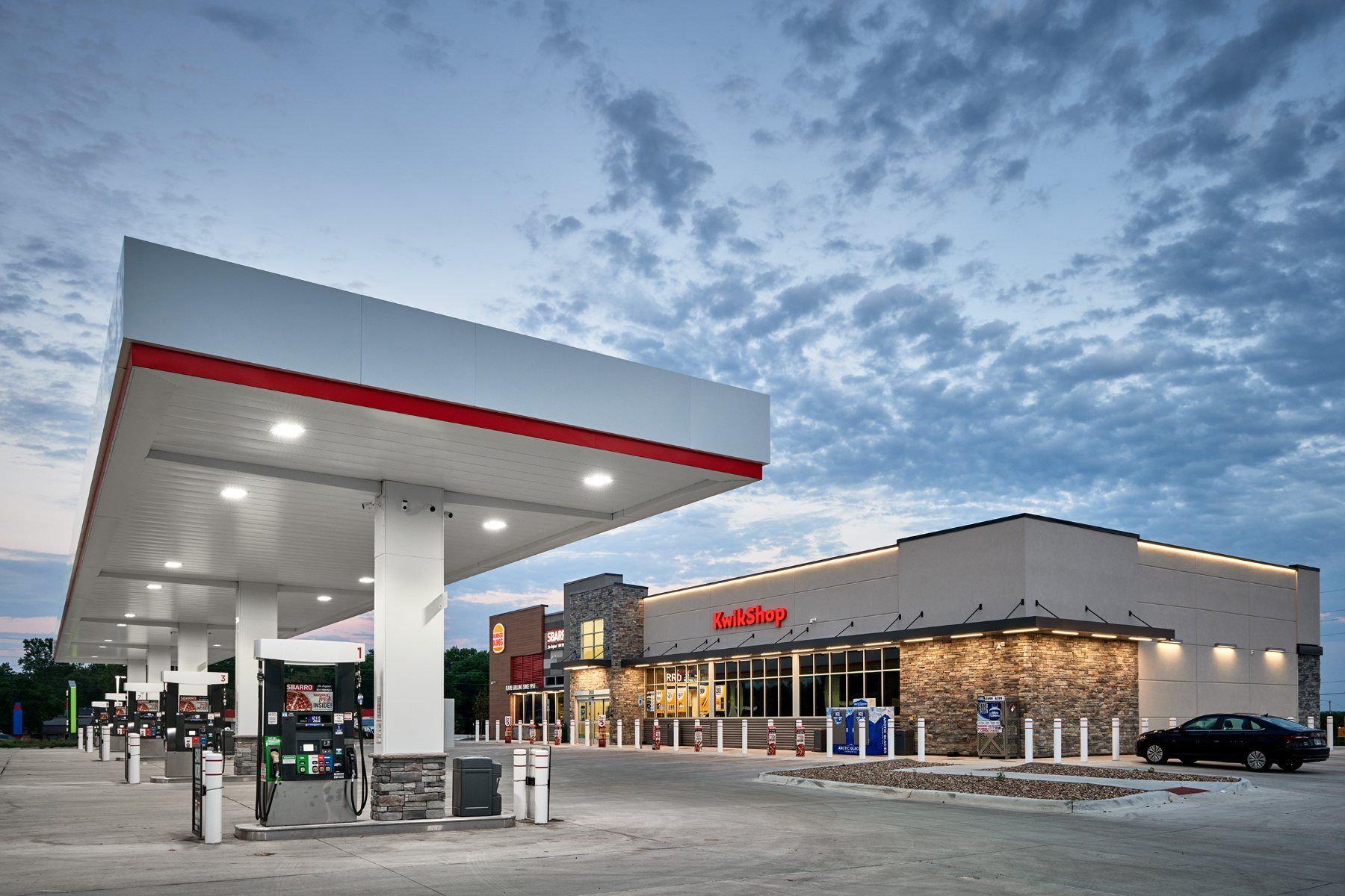 Kwik Shop — fuel canopy